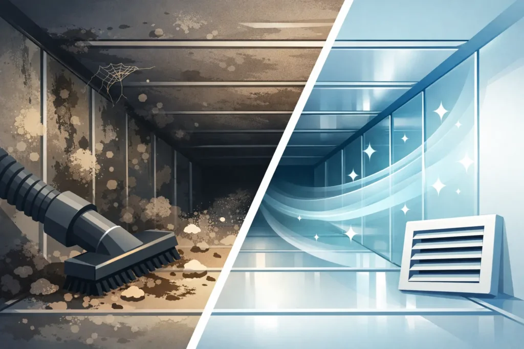 Air Duct Cleaning Before and After Results