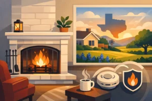 Fireplace Safety Guide for Texas Homeowners - On Time Home Experts - On Time Home Experts Air Duct Cleaning Chimney Cleaning Dryer Vent Cleaning Attic Insulation Background Checked & Drug Tested Skilled and Trained Technicians 972-433-9636 2026 2026 Air Duct | Chimney | Dryer Vent Cleaning | Attic Insulation