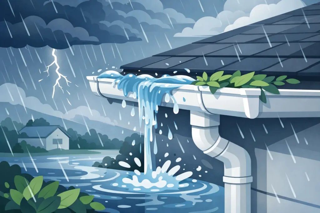 How to Prevent Gutter Overflow During Storms