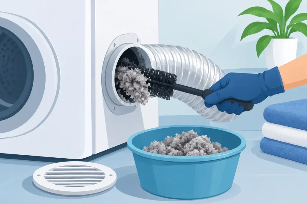 How to Remove Lint From Dryer Exhaust Safely